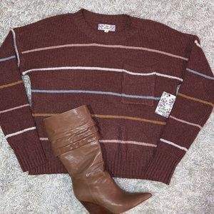 💥$10 SALE💥 NWT! Multi Stripe Sweater- Pink Republic
